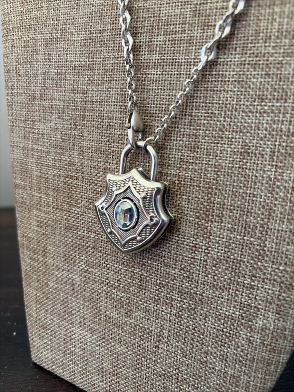 Brighton Love Padlock Charm Pendant Necklace long chain